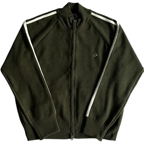 corteiz zip up Knit fleece-green